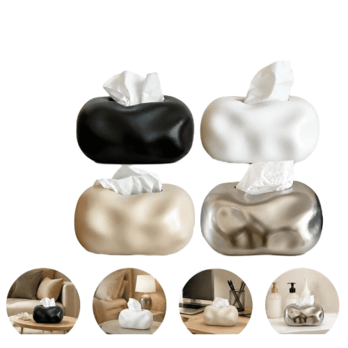 Decorative Ceramic Tissue Box Cover Creative Tissue Holder for Bathroom Living Room and Office Decor Large Rectangular Napkin Dispenser