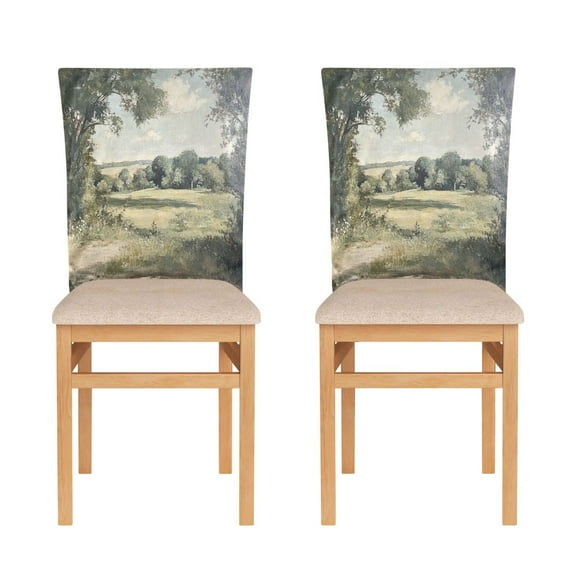 Decorative Chair Back Cover One Size x6 Chair Cover Dining Chair Slipcovers Chair Back Decoration Festival Chair Decoration Beautiful Gray Woods