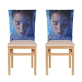 thumbnail image 1 of Decorative Chair Back Cover One Size x6 Chair Cover Dining Chair Slipcovers Chair Back Decoration Festival Chair Decoration Blue Painting Beauty, 1 of 6