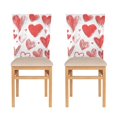 thumbnail image 1 of Decorative Chair Back Cover One Size x6 Chair Cover Dining Chair Slipcovers Chair Back Decoration Festival Chair Decoration Cartoon Lines Red Hearts, 1 of 6