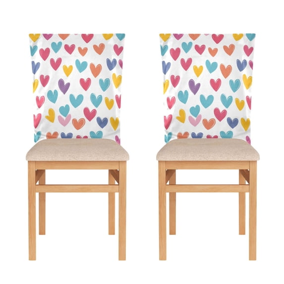 Decorative Chair Back Cover One Size x6 Chair Cover Dining Chair Slipcovers Chair Back Decoration Festival Chair Decoration Heart Pattern