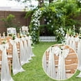 thumbnail image 1 of Decorative Chair Bows, White Spandex Wedding Chair Covers, Tulle Bow Back Decor for Banquet, Party and Special Event Seating, 1 of 7