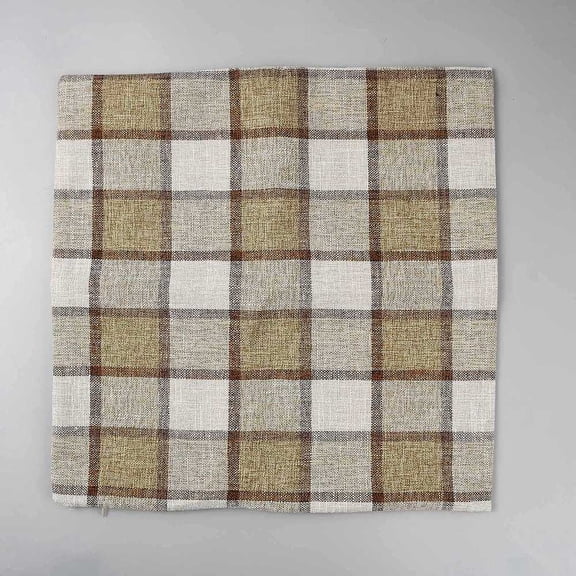 Decorative Checkered Throw Pillow Covers Square Linen Pillow Case Square Boho Farmhouse Cushion CoverDIY
