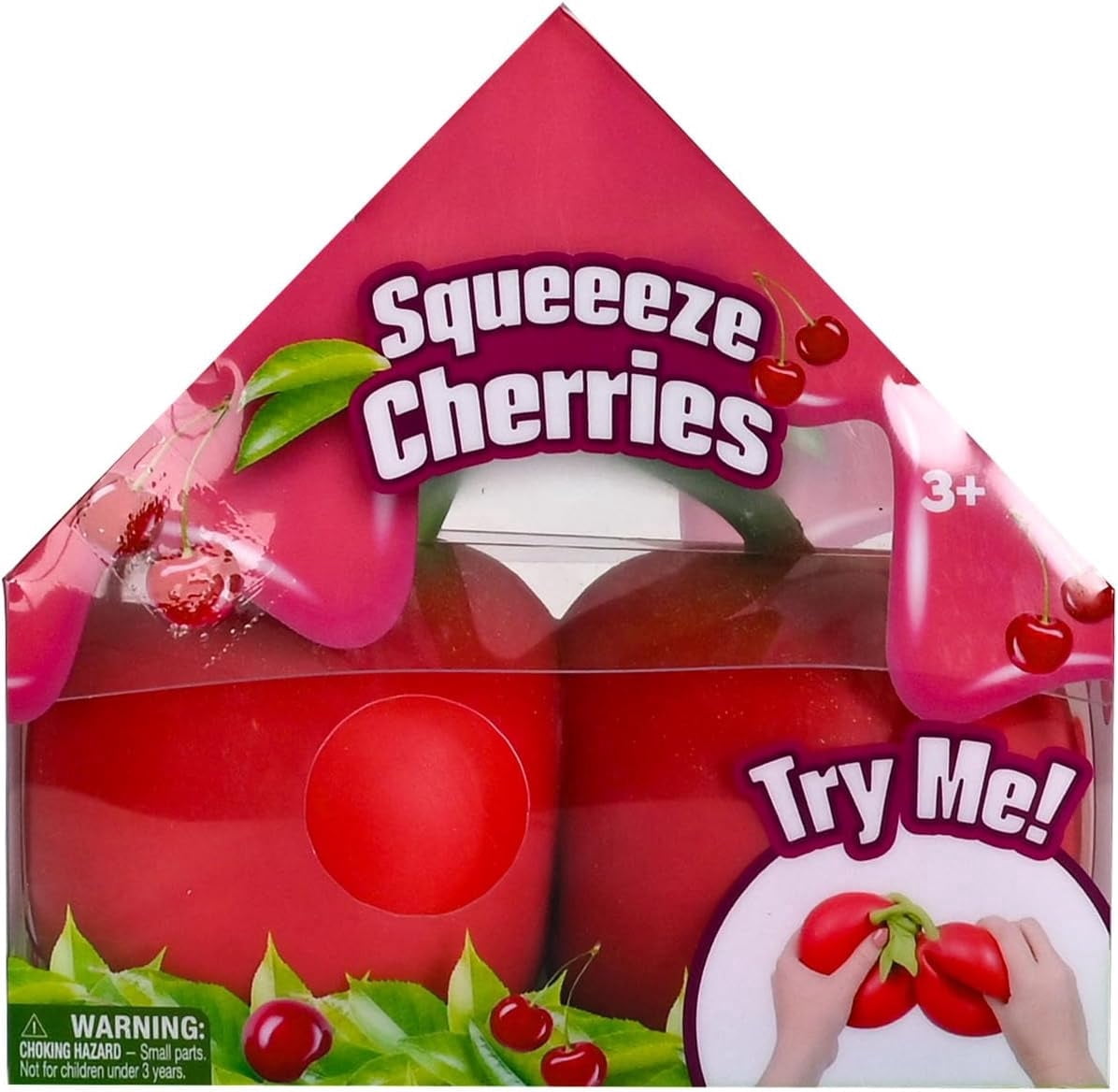 Decorative Cherry Squishy Accessory - 5.5" Realistic Fruit Tension Relief Squeeze Ball for Home Wellness