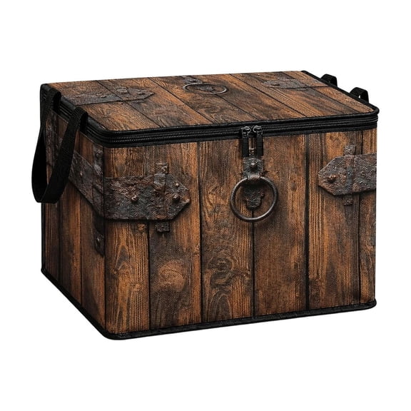Decorative Chest Storage Box with Lid, Vintage Treasure Chest Organizer Bin for Bedroom, Closet and Home