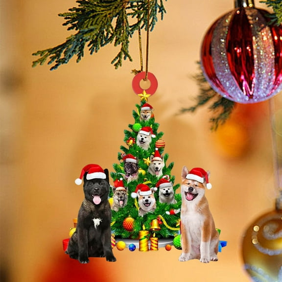 Decorative Christmas Hanging Ornament, Single Piece Acrylic Decor for Tree and Home, Festive Party and Gift Accent(A)