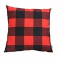 thumbnail image 1 of Decorative Christmas Plaid Single Throw Pillow Cover 18" x 18" Red Square for Couch, Bedding, 1 of 5