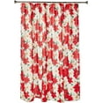 thumbnail image 1 of Decorative Christmas Printed Poinsettia Floral Design Shower Curtain - 72" X 72", 1 of 3
