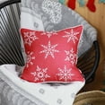 thumbnail image 1 of Decorative Christmas Snowflakes Single Throw Pillow Cover Square Red, 1 of 5