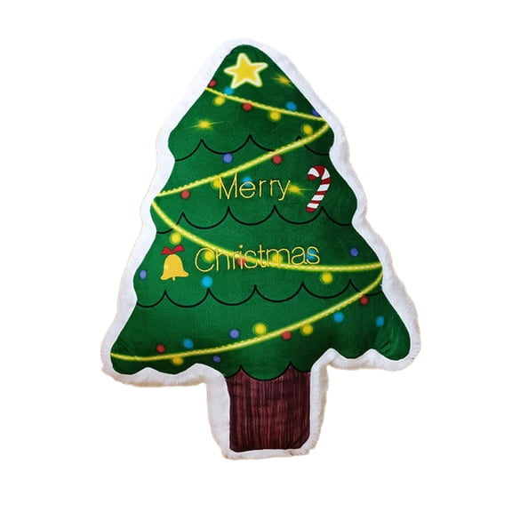 Decorative Christmas Tree Cushion Stuffed Toy Couch Desk Plush Figure Toy Throw Pillow Window Display Seasonal Decors