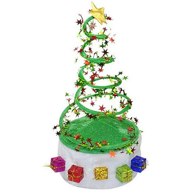 Decorative Christmas Tree Spiral Spring Santa Hat Christmas Tree Spiral
