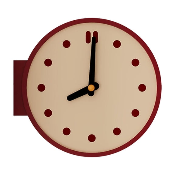 Decorative Clock Double Sided Watch Wall Mounted Modern Easy Read Display for Bedroom Housewarming Birthday Gift