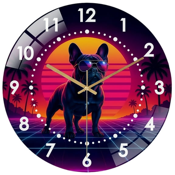 Decorative Clocks: Mountain Bike-  Sport Glass Wall Clock ,Bicycle Wall Deco Wall Clock for Home Decor, Christmas Gift . Game Room, Man Cave, Party Decor, Bicycle Decor Rider Decoration,