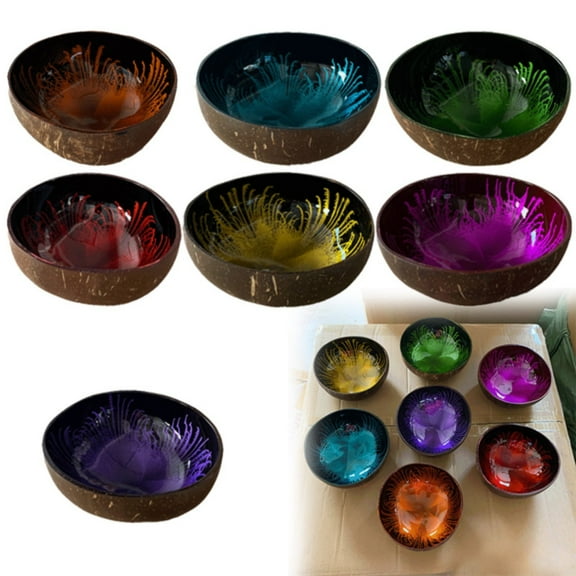 Decorative Coconut Bowl for Entryway, Key and Candy Storage Bowl for Home Decor