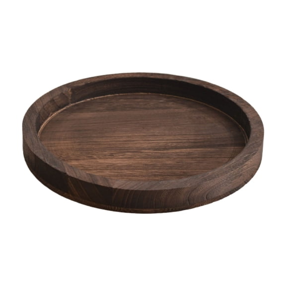 Decorative Coffee Table Tray: Brown Wood Pallet Round Rustic Style Wood Pallet Round Farmhouse Centerpiece Candle Holder - 12 Inch