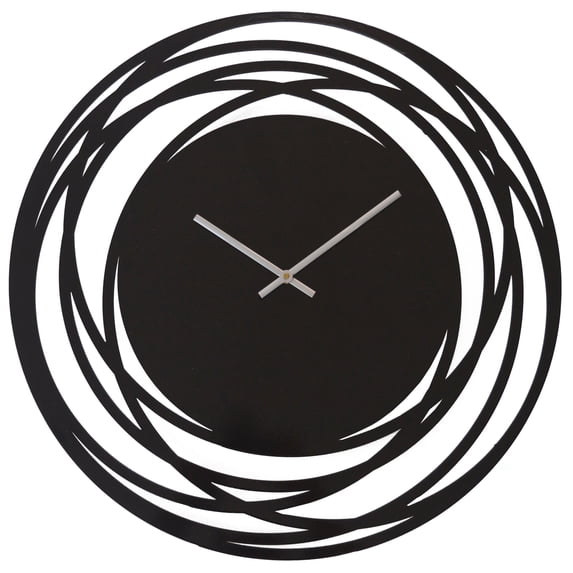 Decorative Contemporary Metal Wall Clock with Black Circled Frame