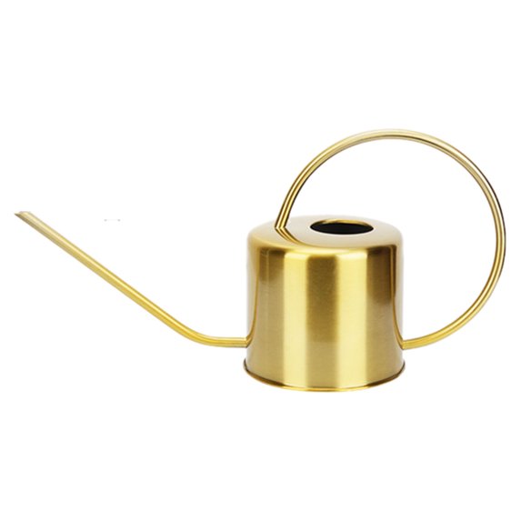 Decorative Copper Colored Galvanized Steel Watering Can - Easy Pour Gooseneck Spout for Indoor Wateringï¼Khaki1