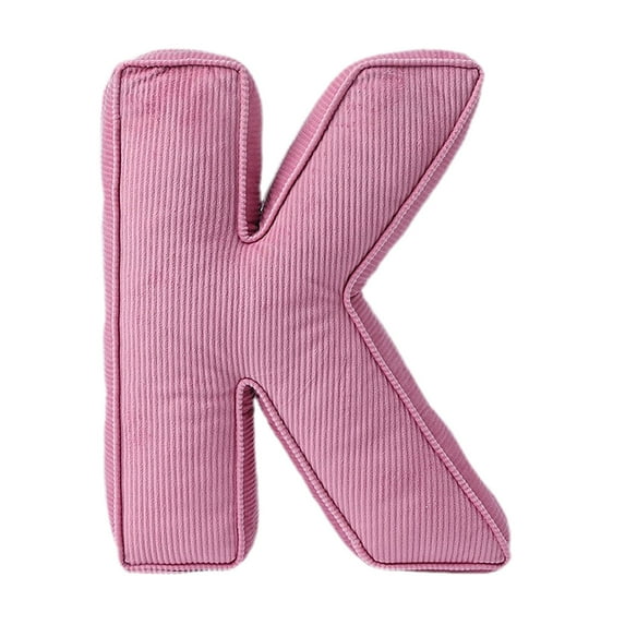 Decorative Corduroy Initial Letter Shaped Hugging Throw Pillows English Alphabet Sofa Bedroom Living Room