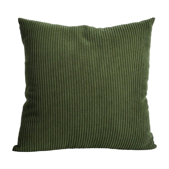 Decorative Corduroy Throw Pillow Covers, 22x22 Decorative Pillow Covers for Couch Bed Chair Living Room Dark Green