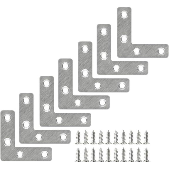 Decorative Corner Brackets for Wood - L Brackets, Metal Brackets for Wood, Angle Bracket, Metal Corner Braces with Right Angle Bracket Design, Corner Connectors for Enhanced Durability - 30Pcs