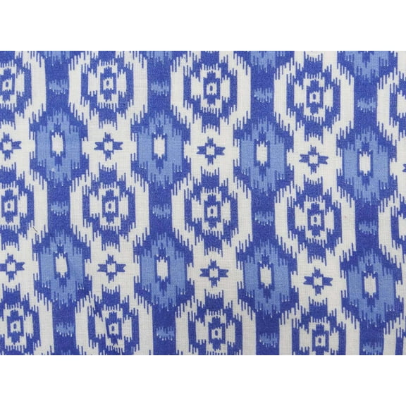 Decorative Cotton Fabric Sewing Blue Printed Craft Material 42" Wide By The Yard