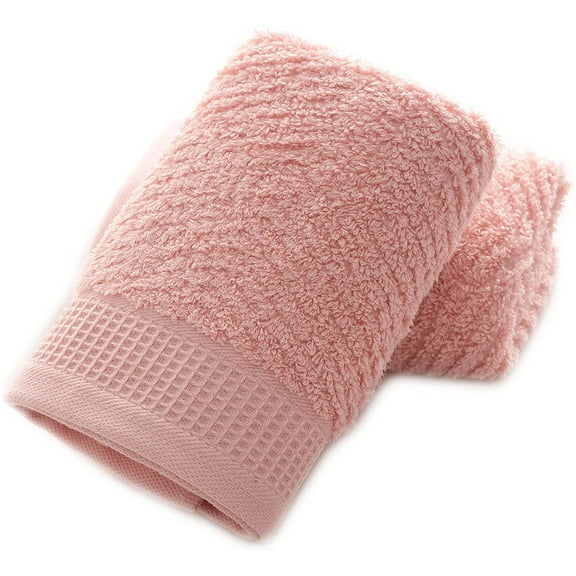 Decorative Cotton Hand Towels for Bathroom Clearance with Hanging Loops( Pink, 2-Pack, 14" x 29")