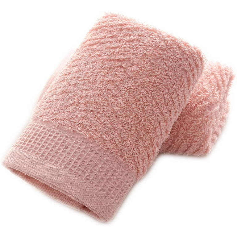 Decorative Cotton Hand Towels for Bathroom Clearance with Hanging Loops(  Pink, 2-Pack, 14 x 29)