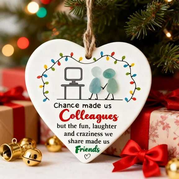 Decorative Crafts Colleagues To Friend Seaglass Ornament with Colorful Lights and Heartwarming Message for Holiday Decor 1Pcs Rkxzt