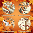 thumbnail image 1 of Decorative Cross Fall for Jesus Autumn Leaves Pumpkin Banner for Thanksgiving Church Celebration Religious Events, 1 of 9