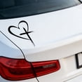 thumbnail image 1 of Decorative Cross and Heart Vinyl Stickers - Durable Adhesive Decals for Laptops, Notebooks and Car Windows, Creative DIY Art and Personalization Set, 1 of 6