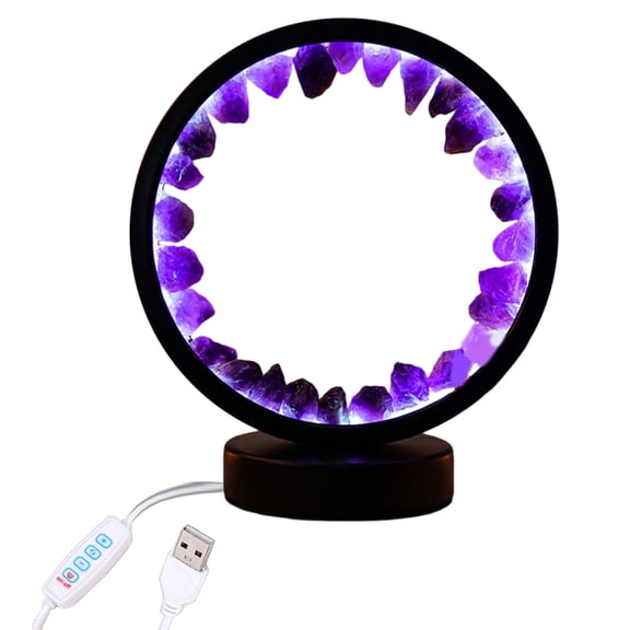 Decorative Crystal Column LED Night Light USB Stone Night Lamp for Meditations and Home Atmospheres Light