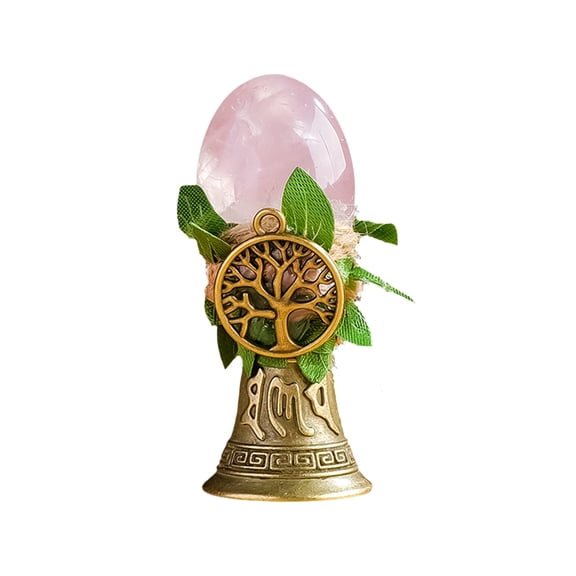 Decorative Crystal Style Resin Ornament Pink 1.06 X 2.76 In Lightweight Home Decor Accent 1 Count