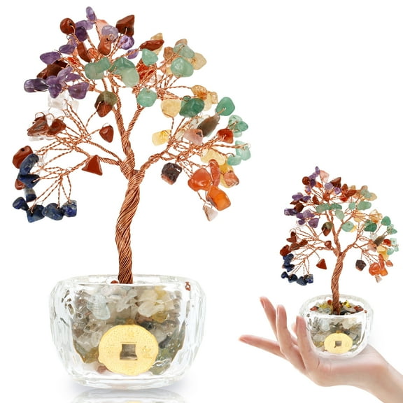 Decorative Crystal Tree Relaxing Crystal Tree of Life Beautiful Quartz Plant Decor for Home Office Living Room Decor