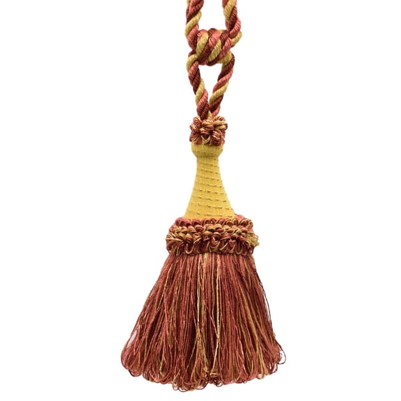 DECOPRO Decorative Curtain & Drapery Tassel Tieback Handcrafted with Victorian Design, Tassel Length 8" (20cm), Spread 30" (76cm) # TBDK8, #N34 Sold Individually