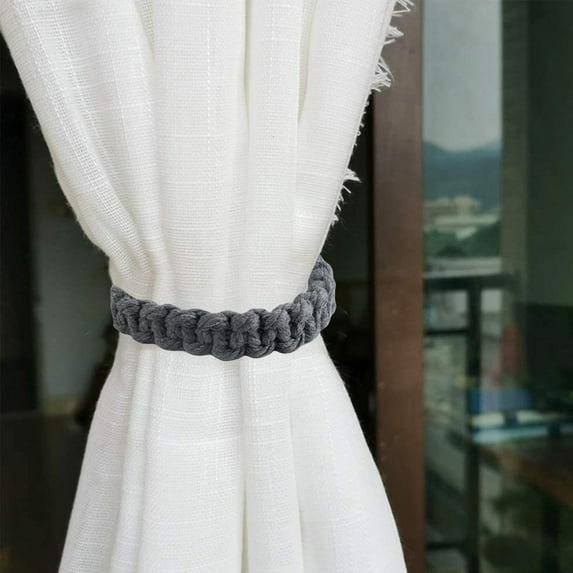 Decorative Curtain Tiebacks, Curtain Tie Backs for Curtains, Farmhouse Curtain Tie Back Holder for Curtains for Home Office, Bedroom, Bathroom Decor(Single)