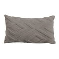 thumbnail image 1 of Decorative Cushion Cover 20x16 Inch Rectangular Polyester Pillow Case for Living Room Sofa Bedroom Decor Dark Gray, 1 of 6