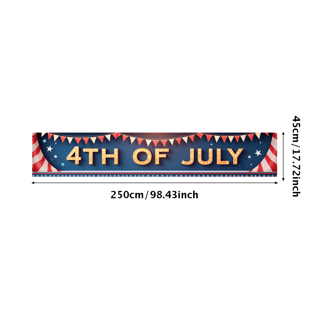 Decorative Design 4th of July Banner Patriotic Theme Independence Day ...