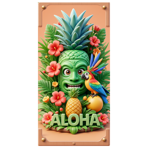 Decorative Design Aloha Banner Colorful Theme Tropical Floral Luau Party for Beach Party Summer Celebration Event Decoration