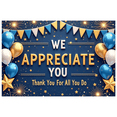 thumbnail image 1 of Decorative Design Appreciation Banner Colorful Balloons Thank You Bunting Flags Celebration Banner for Corporate Events Employee Recognition Parties, 1 of 7
