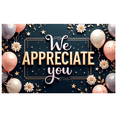 thumbnail image 1 of Decorative Design Appreciation Banner Festive Thank You Banner for Employee Recognition Office Event Indoor Celebration, 1 of 9