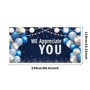 Decorative Design Appreciation Banner Polyester Material WE Gratitude Banner Appreciation Balloons for Employee Recognition Event Indoor Decoration Ceremony
