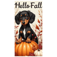 thumbnail image 1 of Decorative Design Autumn Banner Dachshund Fall Decoration for Seasonal Celebration Indoor Decor Outdoor Event, 1 of 9