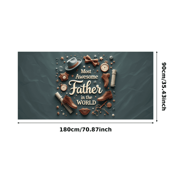 Decorative Design Awesome Father Banner Vintage Elements for Father's Day Dad Celebration Gift