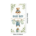 thumbnail image 1 of Decorative Design Baby Shower Banner Sweet Baby Boy Teddy Bear Clothesline for Baby Shower Newborn Celebration Indoor Decoration, 1 of 6