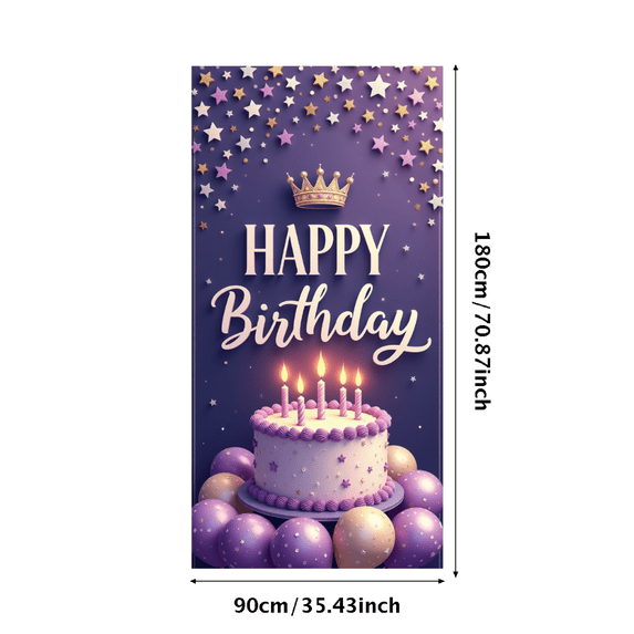 Decorative Design Banner Colorful Theme Party Backdrop Celebration Banner for Birthday Party Kids Party Event Decoration