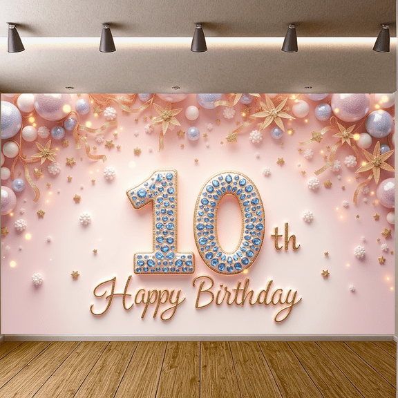 Decorative Design Banner Glitter Stars Kids Party Celebration Bright Colors Decoration For Birthday Party Kids Celebration Indoor Decoration