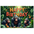 thumbnail image 1 of Decorative Design  Banner Gorilla Theme Jungle Backdrop Party Decoration Celebration Banner for Kids Party Indoor Decoration Event Decoration, 1 of 9