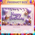 thumbnail image 1 of Decorative Design Banner Light Purple Balloon Cake Decoration Celebration Banner for Birthday Party Photo Shoot Event Decoration, 1 of 9