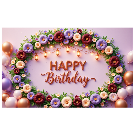 Decorative Design Banner Polyester Material for Birthday Party Indoor Decoration Celebration