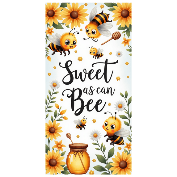 Decorative Design Bee Theme Decorative Flowers Sweet as can Bee Banner for Kids Party Spring Celebration Baby Shower